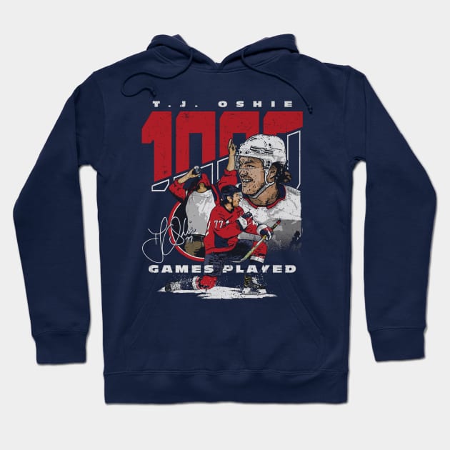 T.J. Oshie Washington 1000 Games Hoodie by artbygonzalez